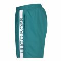 Mens Emerald Green Dolphin Side Logo Swim Shorts 42822 by BOSS from Hurleys