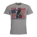 Steve McQueen™ Collection Mens Grey Marl ISDT Profile S/s T Shirt 46455 by Barbour Steve McQueen Collection from Hurleys