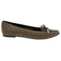 Womens Brown Nancy Logo Flat Shoes 9273 by Michael Kors from Hurleys