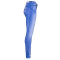 Womens Blue Wash High Rise Ankle-Zip Joi Skinny Fit Jeans 7114 by Replay from Hurleys