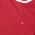 Mens Red Coat Groves Ringer S/s T Shirt 36958 by Farah from Hurleys