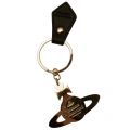 Womens Gold & Black Hammered Orb Keyring 15909 by Vivienne Westwood from Hurleys