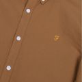 Mens Spanish Brown Brewer Slim Fit L/s Shirt 48727 by Farah from Hurleys