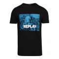 Mens Black Printed Battle S/s T Shirt 82455 by Replay from Hurleys