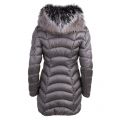 Womens Silver/Teal B219 Long Padded Coat 30945 by Froccella from Hurleys