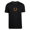 Mens Navy Global Branded S/s T Shirt 58906 by Fred Perry from Hurleys