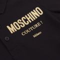 Boys Black Branded L/s Polo Shirt 47359 by Moschino from Hurleys