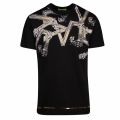 Mens Black VJ Bold Print Regular Fit S/s T Shirt 41786 by Versace Jeans from Hurleys