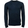 Heritage Mens Forest Mix Staple Lambswool Crew Jumper 64752 by Barbour from Hurleys
