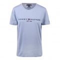 Mens Daybreak Blue Tommy Logo S/s T Shirt 107657 by Tommy Hilfiger from Hurleys