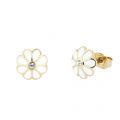Womens Gold/White Daraeh Daisy Stud Earrings 82797 by Ted Baker from Hurleys