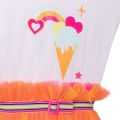 Girls Orange/White Ice Cream Net Skirt Dress 104425 by Billieblush from Hurleys