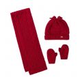 Infant Raspberry Knit Hat, Scarf & Mittens Set 93996 by Mayoral from Hurleys