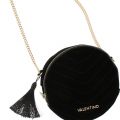 Womens Black Velvet Carillon Circle Crossbody Bag 78115 by Valentino from Hurleys