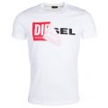 Mens White T-Diego-QA S/s T Shirt 17772 by Diesel from Hurleys