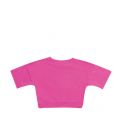 Girls Azalea Pink Toy Cropped Sweat Top 82011 by Moschino from Hurleys