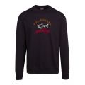 Mens Black Embroidered Logo Sweat Top 82415 by Paul And Shark from Hurleys