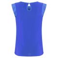 Womens Ceramic Blue Crepe Light Capped Sleeve Top 86733 by French Connection from Hurleys