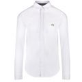 Mens Optical White Peace Badge Slim Fit L/s Shirt 35250 by Love Moschino from Hurleys