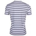 Mens Grey & Navy Striped Crew S/s Tee Shirt 61767 by Lacoste from Hurleys
