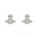 Womens Silver Crystal Ouroboros Small Earrings 54467 by Vivienne Westwood from Hurleys