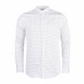 Mens White Hillgat Geo L/s Shirt 29244 by Ted Baker from Hurleys