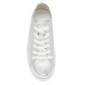 Womens Silver Metallic Tumbled Trainers 37219 by Emporio Armani from Hurleys