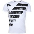Mens White Eagle Photo Slim Fit S/s Tee Shirt 73032 by Armani Jeans from Hurleys