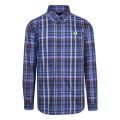 Mens Midnight Blue Check L/s Shirt 47678 by Fred Perry from Hurleys
