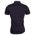 Mens Navy Ital Textured S/s Shirt 72091 by Ted Baker from Hurleys