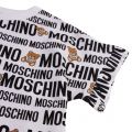 Girls Optic White Logo Toy Print S/s Dress 58416 by Moschino from Hurleys