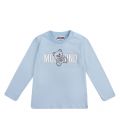 Baby Sky Blue Silver Toy Logo L/s T Shirt 90500 by Moschino from Hurleys