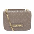 Womens Taupe Diamond Quilted Shoulder Bag 73933 by Love Moschino from Hurleys