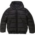 Boys Black Branded Hooded Padded Coat 53339 by BOSS from Hurleys