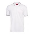 Mens White Dinoso204 S/s Polo Shirt 81197 by HUGO from Hurleys