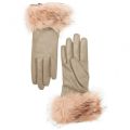 Womens Light Grey Jullian Fur Gloves 16916 by Ted Baker from Hurleys