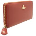 Womens Pink Saffiano Zip Round Purse 14911 by Vivienne Westwood from Hurleys