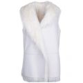Womens Cream Faux Fur Reversible Gilet 67829 by Armani Jeans from Hurleys