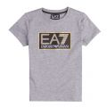 Boys Grey Marl Big Logo S/s T Shirt 30701 by EA7 Kids from Hurleys
