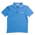 Boss Boys Blue Tipped S/s Polo Shirt 7493 by BOSS from Hurleys