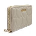 Womens Ivory Heart Quilted Zip Around Purse 82959 by Love Moschino from Hurleys