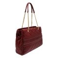 Womens Bordeaux Ada Quilted Tote Bag