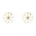 Womens Gold/White Daraeh Daisy Stud Earrings 82799 by Ted Baker from Hurleys