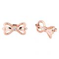 Womens Rose Gold & Crystal Harmone Mini Bow Stud Earrings 24470 by Ted Baker from Hurleys