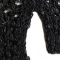 Womens Black Mesh Open Knit Top