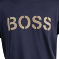 Mens Dark Blue/Gold Special Metallic S/s T Shirt 98322 by BOSS from Hurleys