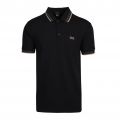 Athleisure Mens Black Paddy Regular Fit S/s Polo Shirt