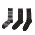 Mens Black Eagle Multipack 3 Pack Sock Gift Set 48083 by Emporio Armani Bodywear from Hurleys