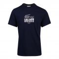 Mens Navy Text Logo S/s T Shirt 102878 by Lacoste from Hurleys