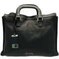 Womens Black Gaitier Exotic Stab Stitch Large Tote Bag